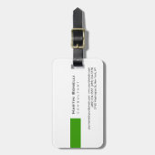 Moderne, witte, eenvoudige consultant bagagelabel (Voorkant verticaal)