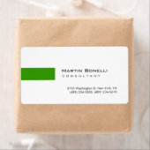 Moderne, witte, eenvoudige consultant etiket (Insitu)