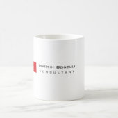 Moderne, witte, eenvoudige consultant koffiemok (Center)