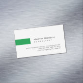 Moderne, witte, eenvoudige consultant magnetisch visitekaartje (Voorbeeld)