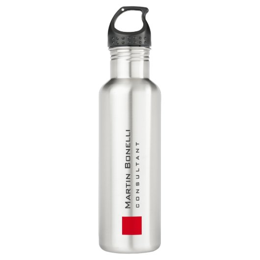 Moderne, witte, eenvoudige consultant waterfles  (Voorkant)