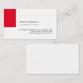 Moderne, witte, eenvoudige laptop visitekaartje (Voorkant / Achterkant)