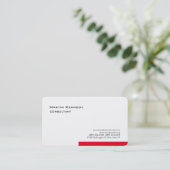 Moderne, witte, eenvoudige platte minimalisator visitekaartje (Staand voorkant)