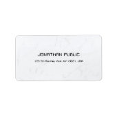 Moderne, witte, eenvoudige Sjabloon voor creatief  Etiket (Voorkant)