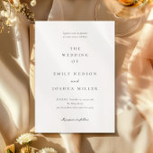 Moderne witte elegante bruiloft kaart