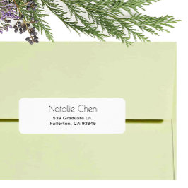 Moderne witte elegante lettertypen etiket