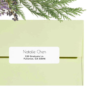 Moderne witte elegante lettertypen etiket