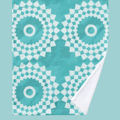 Moderne Witte en Blauwe Mandala Bad Handdoek