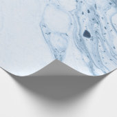 Moderne witte en blauwgrijze marmer cadeaupapier (Hoek)