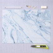 Moderne witte en blauwgrijze marmer tissuepapier (Craft)