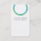 Moderne witte en Blauwgroen kaart Afsprakenkaartje (Voorkant)