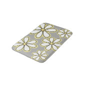 Moderne witte en gele krijtachtige dagen op grijs badmat (Gekanteld)