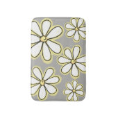 Moderne witte en gele krijtachtige dagen op grijs badmat (Voorkant Verticaal)