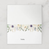 Moderne Witte en Gouden Bloemenplaatskaart Plaatskaartje (Buitenkant ongevouwen)