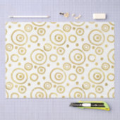 Moderne witte en gouden rondleiding met handtekeni tissuepapier (Craft)