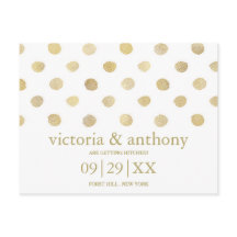 Moderne witte en goudkleurige pols besparen de dat