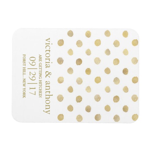 Moderne witte en goudkleurige pols besparen de dat magneet (Horizontaal)