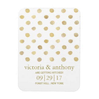 Moderne witte en goudkleurige pols besparen de dat magneet