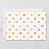 Moderne witte en goudkleurige pols besparen de dat save the date (Achterkant)