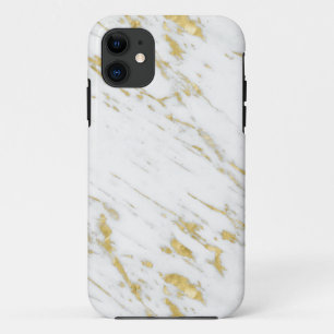 Moderne witte en goudmarmer Case-Mate iPhone case
