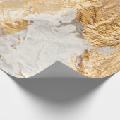 Moderne witte en goudpenseel gekleurde achtergrond cadeaupapier (Hoek)