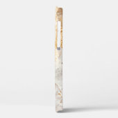 Moderne witte en goudpenseel gekleurde achtergrond Case-Mate iPhone case (Achterkant / Links)