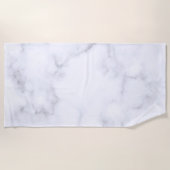 Moderne witte en grijze marmer strandlaken (Voorkant)