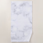 Moderne witte en grijze marmer strandlaken (Voorkant)