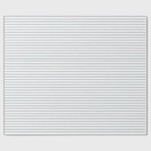 Moderne witte en grijze strips cadeaupapier (Vlak)