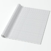 Moderne witte en grijze strips cadeaupapier (Uitgerold)