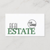 Moderne witte en groene, eenvoudige stijl met Logo Visitekaartje (Voorkant)