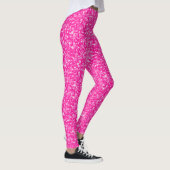 Moderne witte en hete roze glitter leggings (Rechts)