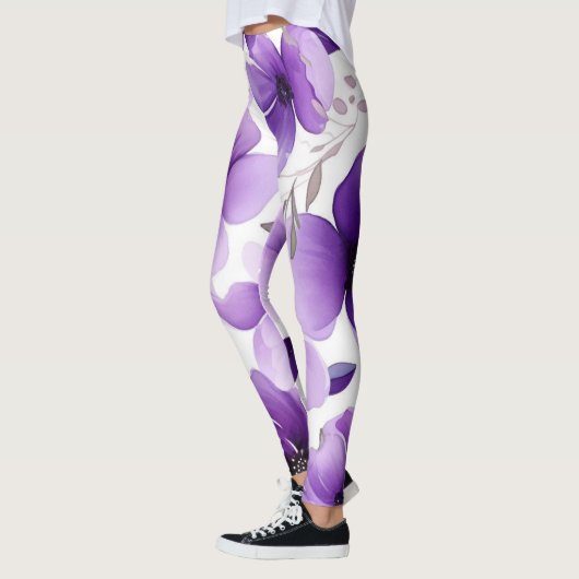 Moderne witte en paarse Leggings (Links)