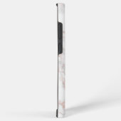 Moderne witte en Roos-gouden faux marmer Samsung Galaxy Hoesje (Rechterkant)