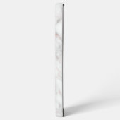 Moderne witte en Roos-gouden faux marmer Samsung Galaxy Hoesje (Linkerkant)