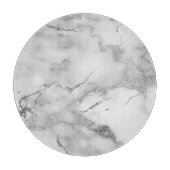 Moderne witte en zilverkleurige marmer snijplank (Voorkant)