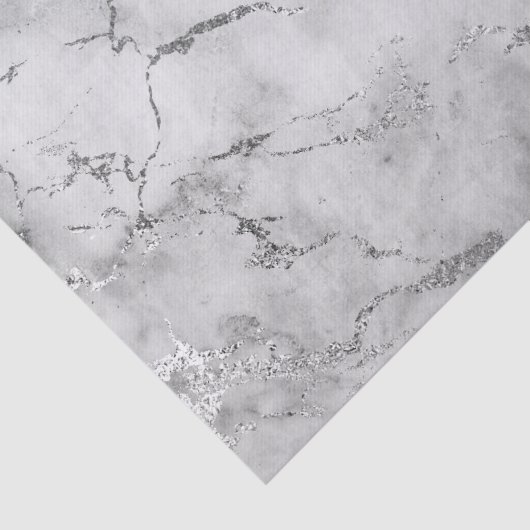 Moderne witte en zilverkleurige marmer tissuepapier (Detail)