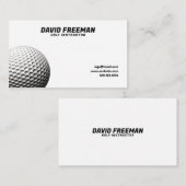 Moderne Witte en Zwarte Bal Golf Instructeur Visitekaartje (Voorkant / Achterkant)