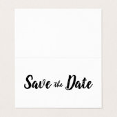 Moderne witte en zwarte foto Opslaan datumkaart Visitekaartje (Buitenkant ongevouwen)