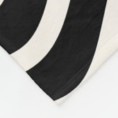 Moderne witte en zwarte lijnen en strepen fleece deken (Hoek)