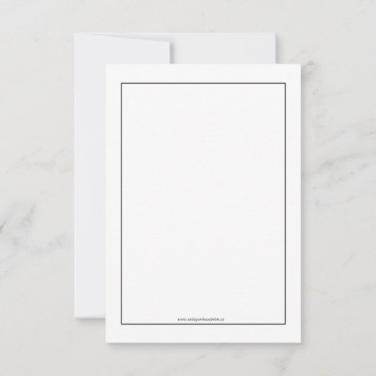 Moderne witte en zwarte ontvangst uitnodiging (Achterkant)