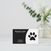 Moderne, witte en zwarte pagina afdrukken visitekaartje (Staand voorkant)