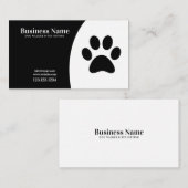 Moderne, witte en zwarte pagina afdrukken visitekaartje (Voorkant / Achterkant)