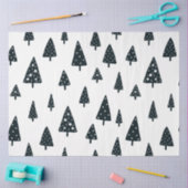 Moderne witte en zwarte Scandinavische kerstbomen Tissuepapier (Craft)