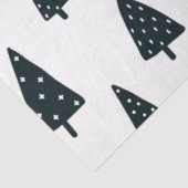 Moderne witte en zwarte Scandinavische kerstbomen Tissuepapier (Detail)