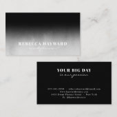 Moderne witte en zwarte waterverf ombre elegant visitekaartje (Voorkant / Achterkant)
