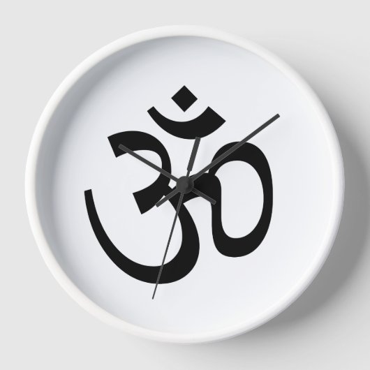 Moderne witte en zwarte yoga Om Aum Icon (Voorkant)