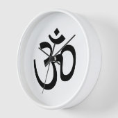 Moderne witte en zwarte yoga Om Aum Icon (Hoek)