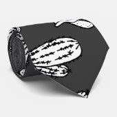 Moderne witte en zwarte zuchtige cactus stropdas (Opgerold)