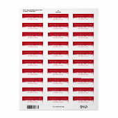 Moderne Witte Feestdagen Botanische Sneeuwvlok Cus Etiket (Full Sheet)